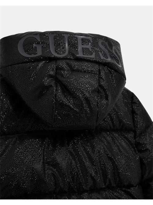 hooded ls padded puffer w/zip GUESS | J5BL13 WGIW0JBLK